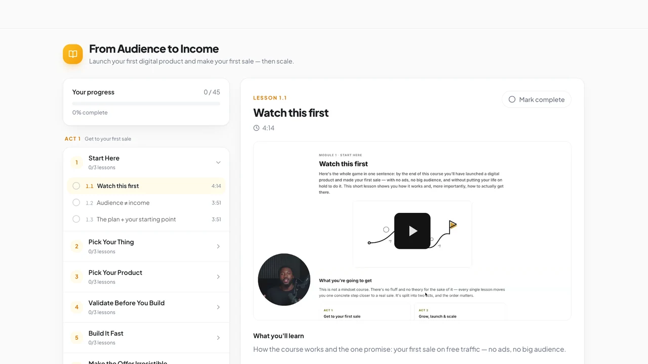 Lesson 1.1 — Watch this first